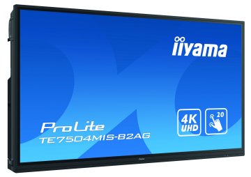 iiyama TE7504MIS-B2AG visualizzatore di messaggi Pannello piatto interattivo 190,5 cm (75") IPS Wi-Fi 350 cd/m² 4K Ultra HD Nero Touch screen Processore integrato Android