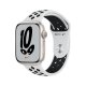 Apple Watch Nike Series 7 GPS, 45mm Cassa in Alluminio Galassia con Cinturino Sport Platino Puro/Nero 2