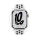 Apple Watch Nike Series 7 GPS, 45mm Cassa in Alluminio Galassia con Cinturino Sport Platino Puro/Nero 3