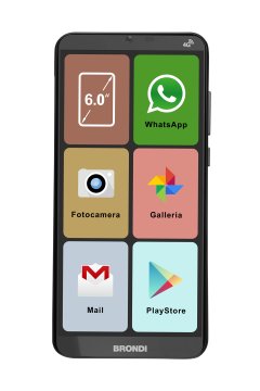 Brondi Amico Smartphone XL 15,2 cm (6") Doppia SIM Android 11 4G USB tipo-C 2 GB 16 GB 2500 mAh Nero