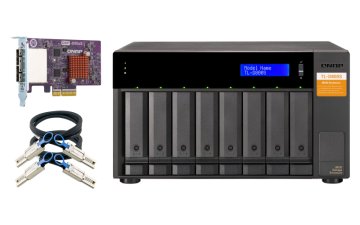 QNAP TL-D800S contenitore di unità di archiviazione Box esterno HDD/SSD Nero, Grigio 2.5/3.5"