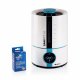 Ariete 2836 Sani-Jet Air, Umidificatore a ultrasuoni con funzione igienizzante, 30 Watt, Capacità Serbatoio 5L, 3 livelli di intensità, Display LED, Bianco/azzurro 2