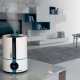 Ariete 2836 Sani-Jet Air, Umidificatore a ultrasuoni con funzione igienizzante, 30 Watt, Capacità Serbatoio 5L, 3 livelli di intensità, Display LED, Bianco/azzurro 5