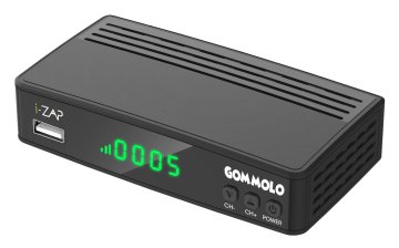 i-ZAP GOMMOLO set-top box TV Cavo HD Nero