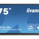 iiyama TE7502MIS-B1AG visualizzatore di messaggi Pannello piatto interattivo 190,5 cm (75