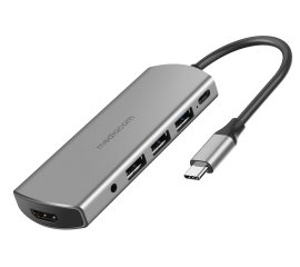 Mediacom MD-C309 replicatore di porte e docking station per laptop Cablato USB 3.2 Gen 1 (3.1 Gen 1) Type-C Alluminio
