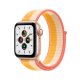Apple Watch SE GPS + Cellular, 40mm Cassa in Alluminio color Oro con Sport Loop Mais/Bianco 2