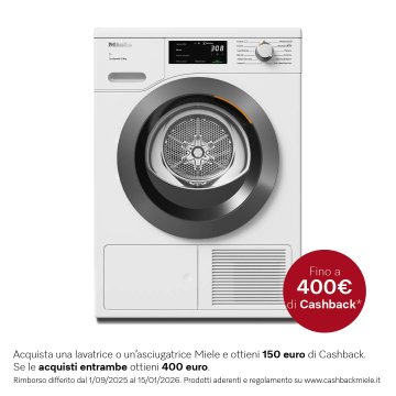 Miele TCH 780 WP EcoSpeed & 9kg asciugatrice Libera installazione Caricamento frontale Bianco