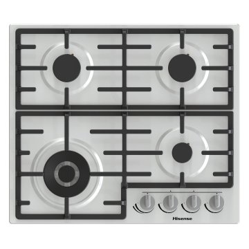Hisense GM663XB piano cottura Acciaio inox Da incasso 60 cm Gas 4 Fornello(i)