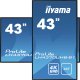 iiyama LH4370UHB-B1 visualizzatore di messaggi Pannello piatto per segnaletica digitale 108 cm (42.5