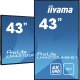 iiyama LH4370UHB-B1 visualizzatore di messaggi Pannello piatto per segnaletica digitale 108 cm (42.5