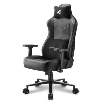 Sharkoon SGS30 Sedia per gaming universale Sedia imbottita tappezzata Nero, Bianco