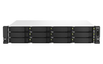 QNAP TS-1264U-RP NAS Armadio (2U) Intel® Celeron® 4 GB DDR4 0 TB QNAP QTS Alluminio, Nero