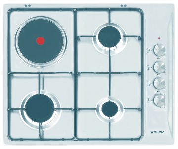 Glem Gas GTL647IX piano cottura Acciaio inox Da incasso 60 cm Combi 4 Fornello(i)