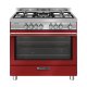 Glem Gas ST965MRS cucina Rosso, Stainless steel A+ 2
