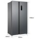 TCL RP505SXF0 frigorifero side-by-side Libera installazione 505 L F Acciaio inossidabile 3