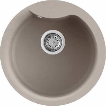 Elleci Ego Round Lavello montato su piano Cerchio Granitek