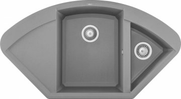 Elleci Easy Corner Lavello montato su piano Angolo Granitek