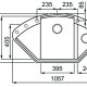Elleci Easy Corner Lavello montato su piano Angolo Granitek 3
