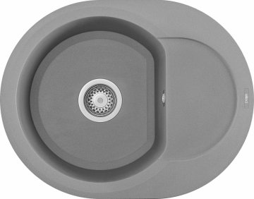 Elleci Easy Round 600 Lavello montato su piano Ovale Granitek