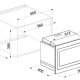 Elleci FKSP28197WS forno a microonde Grigio Microonde con grill Da incasso 28 L 900 W 3