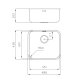 Foster 1845850 lavello Lavello sottopiano Rettangolare Acciaio inox 3