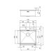 Foster Milano 1012 050 Lavello montato su piano Rettangolare Acciaio inox 3