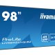 iiyama LH9852UHS-B2 visualizzatore di messaggi Pannello piatto per segnaletica digitale 2,48 m (97.5