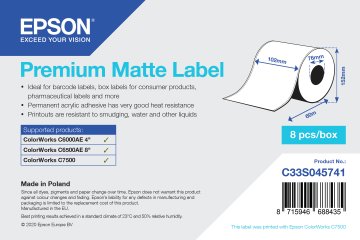 Epson Premium Matte Label - Continuous Roll: 102mm x 60m