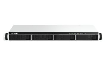 QNAP TS-464eU NAS Rack (1U) Intel® Celeron® N5095 4 GB DDR4 0 TB QNAP Turbo System Alluminio, Nero