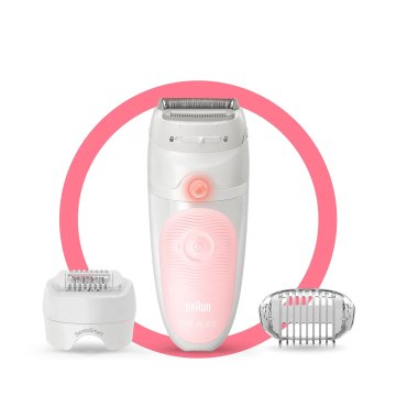 Braun Silk-épil 5 Silk-epil 5-620 Wet & Dry 28 pinzette Rosa, Bianco