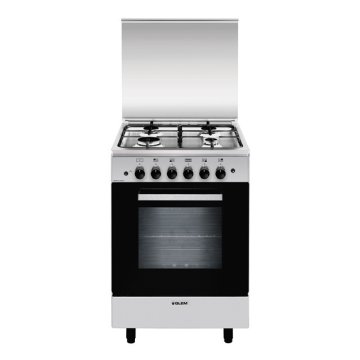 Glem Gas A554GI cucina Elettrico/Gas Acciaio inossidabile A