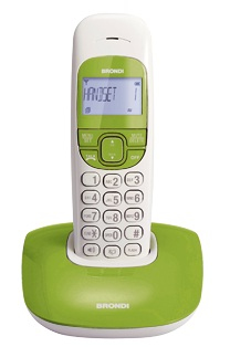 Brondi Nice Telefono DECT Identificatore di chiamata Verde, Bianco