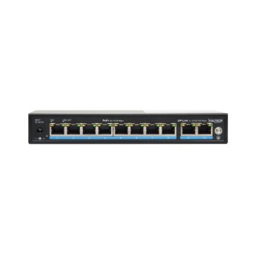 Vultech Security Switch PoE+ (Unmanaged) 8 porte 10/100 FE + 2 porte Uplink 10/100/1000 GE