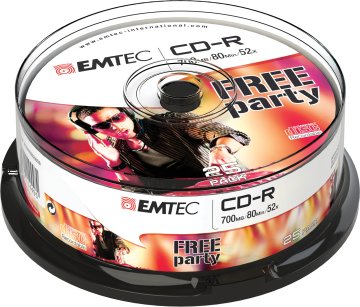 Emtec ECOC802552CB CD vergine CD-R 700 MB 52x 25 pz