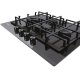 Haier Series 6 HAVG5D4HB Nero Da incasso Gas 4 Fornello(i) 5