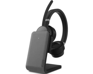 Lenovo Go Wireless ANC Auricolare Con cavo e senza cavo A Padiglione Ufficio USB tipo-C Bluetooth Base di ricarica Nero