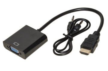 Link Accessori LKADAT10 cavo e adattatore video 0,15 m HDMI + 3.5mm VGA (D-Sub) + 3.5mm Nero