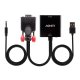 Lindy 38284 cavo e adattatore video VGA (D-Sub) + 3.5mm HDMI + USB Nero 3