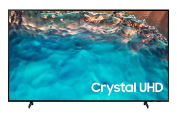 Samsung Series 8 TV Crystal UHD 4K 75” UE75BU8070 Smart TV Wi-Fi Nero 2022, Processore Crystal 4K, HDR, Colori reali, Suono ottimizzato