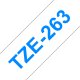 Brother TZE-263 nastro per etichettatrice Blu su bianco 2