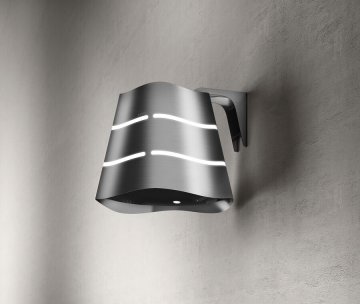 Elica WAVE UX Cappa aspirante a isola Nero, Acciaio inox 610 m³/h