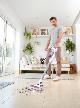 Nero & Decker BHFEA515J scopa elettrica Aspirapolvere elettrica Batteria Secco Ciclonico Senza sacchetto 0,5 L Arancione, Bianco 1,5 Ah