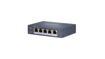 Hikvision DS-3E0505HP-E switch di rete Non gestito Gigabit Ethernet (10/100/1000) Supporto Power over Ethernet (PoE) Blu