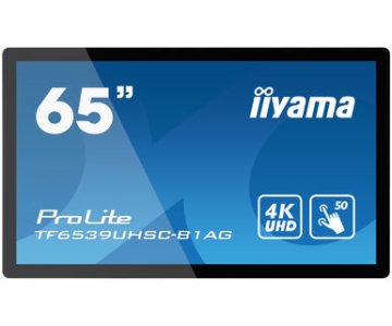 iiyama TF6539UHSC-B1AG visualizzatore di messaggi Pannello piatto interattivo 165,1 cm (65") LCD 500 cd/m² 4K Ultra HD Nero Touch screen