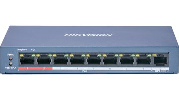 Hikvision DS-3E0109P-E/M(B) switch di rete Non gestito L2 Fast Ethernet (10/100) Supporto Power over Ethernet (PoE) Blu