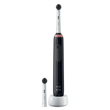 Oral-B PRO Spazzolino Elettrico Ricaricabile 3 3000 Nero, 2 Testine, 1 Spazzolino