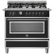 Bertazzoni HER96L1ENET cucina Elettrico Gas Nero, Acciaio inox 2