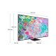 Samsung Series 7 TV QLED 4K 85” QE85Q70B Smart TV Wi-Fi Titan Gray 2022, Processore Quantum 4K, Retroilluminazione LED, Gaming mode, Suono dinamico 5