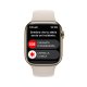 Apple Watch Series 8 GPS + Cellular 45mm Cassa in Acciaio Inossidabile color Oro con Cinturino Sport Band Galassia - Regular 7